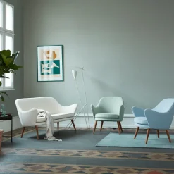 Sillón Dwell, Hero 511 blush-patas en roble ahumado*Warm Nordic Clearance