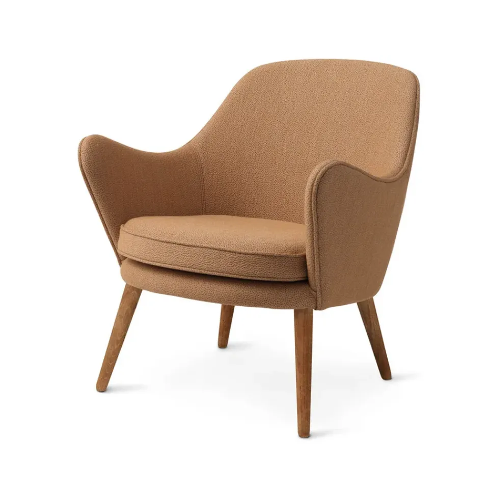 Sillón Dwell, Tela sprinkles 254 latte, patas en roble ahumado*Warm Nordic Discount