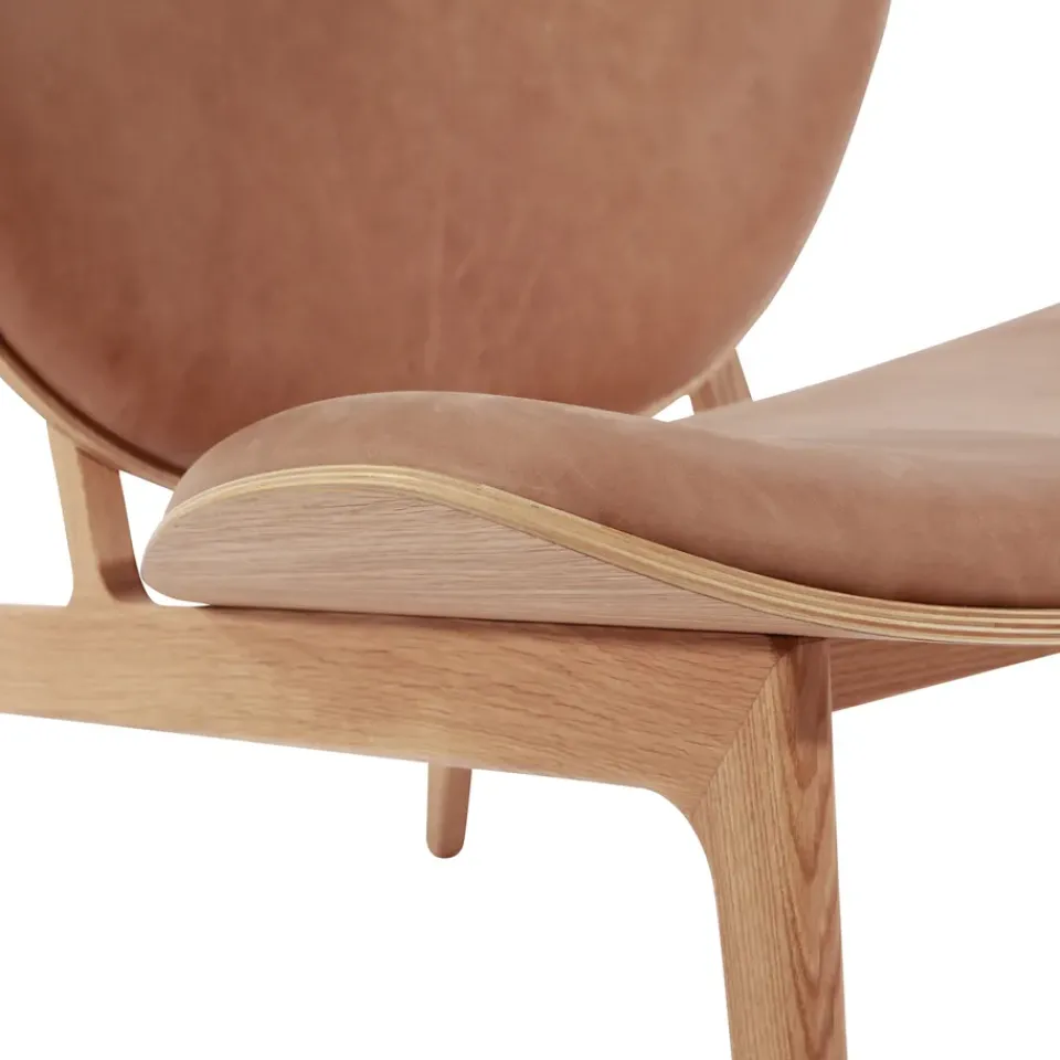 Sillón Elephant lounge leather roble, Dunes camel*NORR11 Discount
