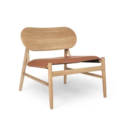 Sillón Ferdinand, Cuero cognac, estructura roble encerado*Brdr. Krüger New