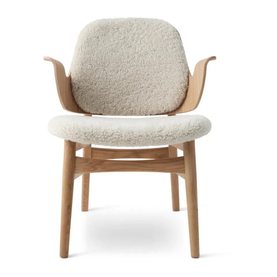 Sillón Gesture, Piel de oveja moonlight, estructura de roble tratado*Warm Nordic Sale