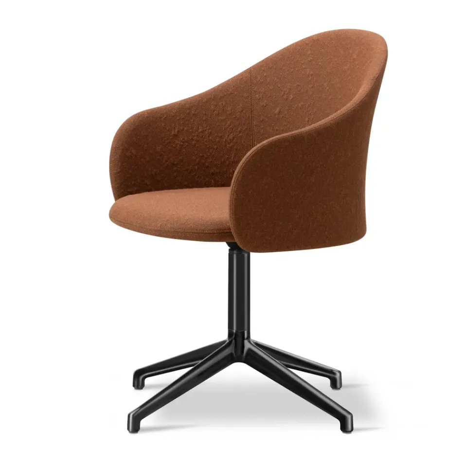 Sillón Gomo Armchair con base giratoria 4 patas, Myr 362-negro*Fredericia Furniture Outlet
