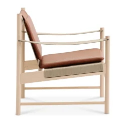 Sillón HB, Arce aceitado blanco-cuero brandy*Brdr. Krüger Online