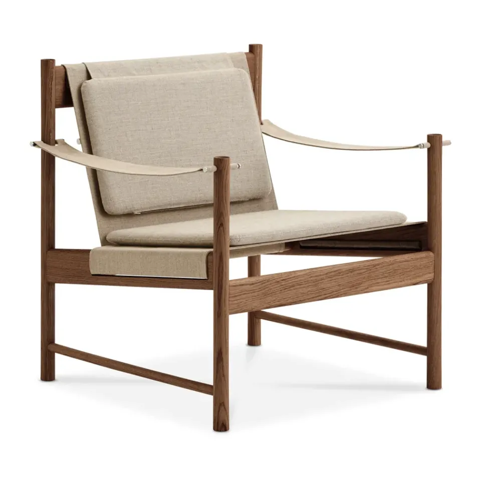 Sillón HB, Roble aceitado ahumado-lona natural*Brdr. Krüger Discount