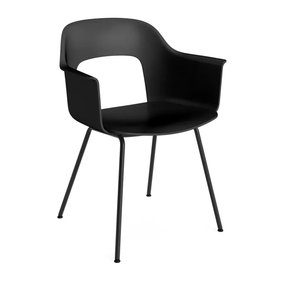 Sillón Layout Armchair 211 con reposabrazos, Black-acero lacado*HAY Hot