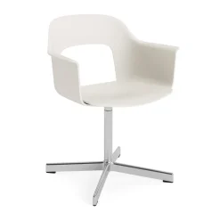 Sillón Layout Armchair 231 silla de oficina, Cream white-aluminio pulido 4 star swivel base*HAY Best