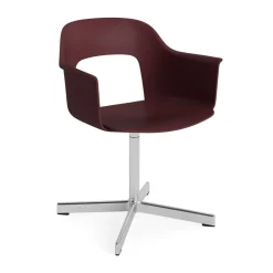 Sillón Layout Armchair 231 silla de oficina, Bordeaux-aluminio pulido 4 star swivel base*HAY Discount