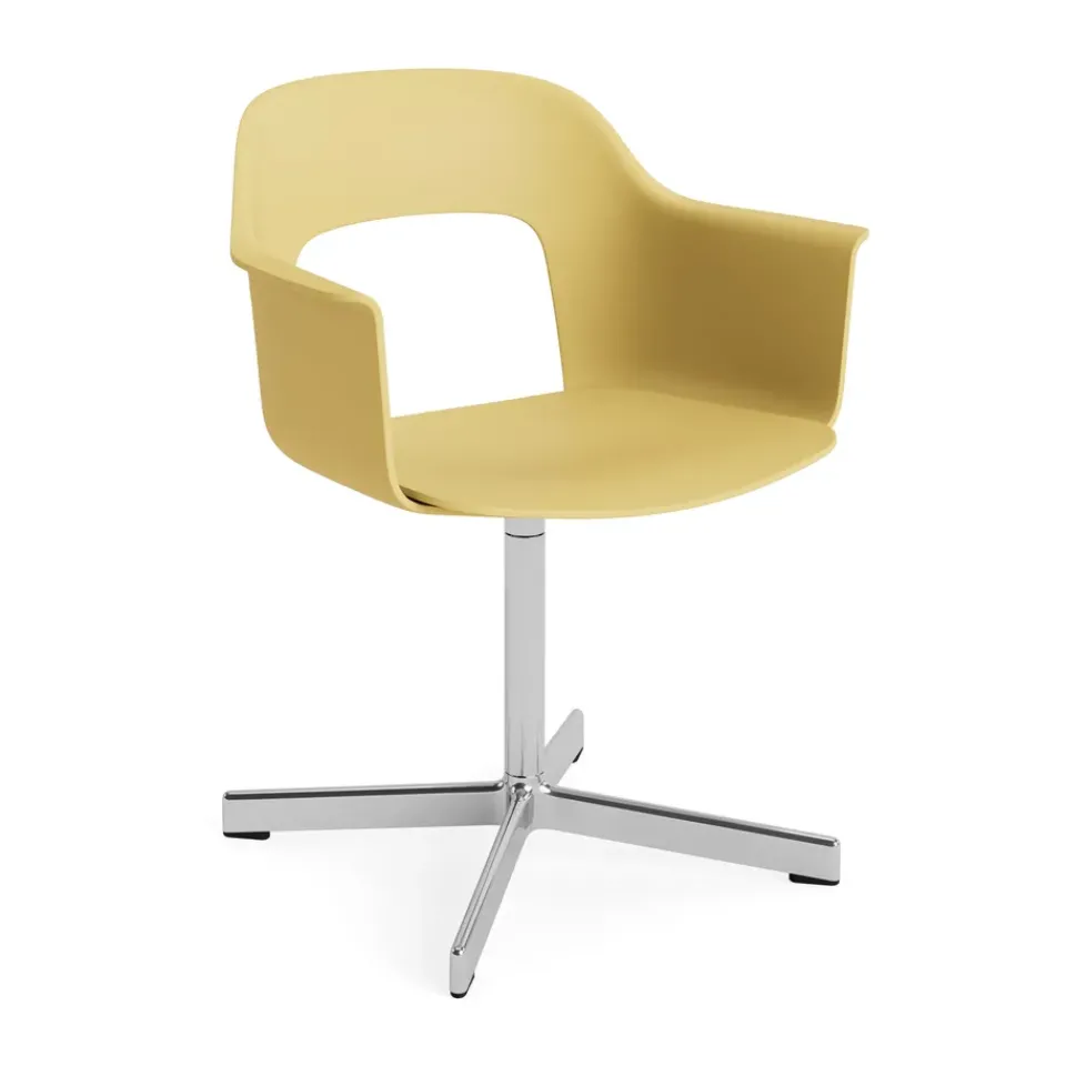 Sillón Layout Armchair 231 silla de oficina, Biscotti-aluminio pulido 4 star swivel base*HAY