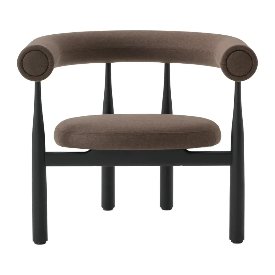 Sillón lounge Bukowski, Negro, Wooly Plus 1008*New Works Online