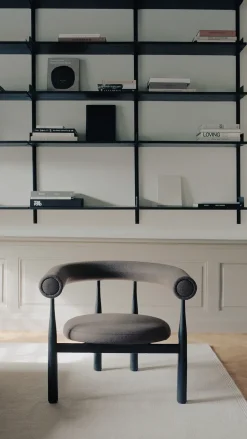 Sillón lounge Bukowski, Negro, Wooly Plus 1008*New Works Online