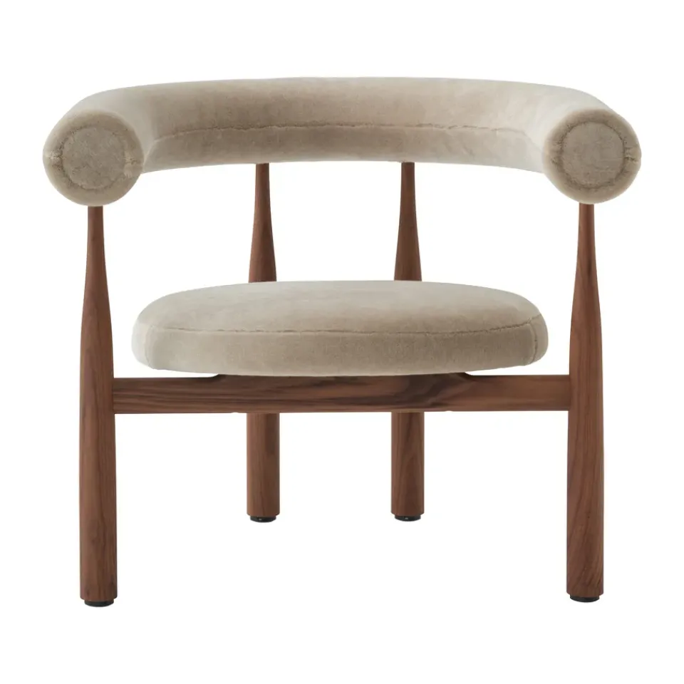 Sillón lounge Bukowski, Nogal, Rest 23*New Works Online