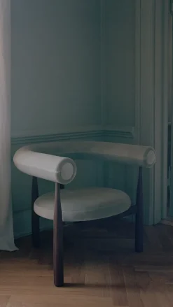 Sillón lounge Bukowski, Nogal, Rest 23*New Works Online