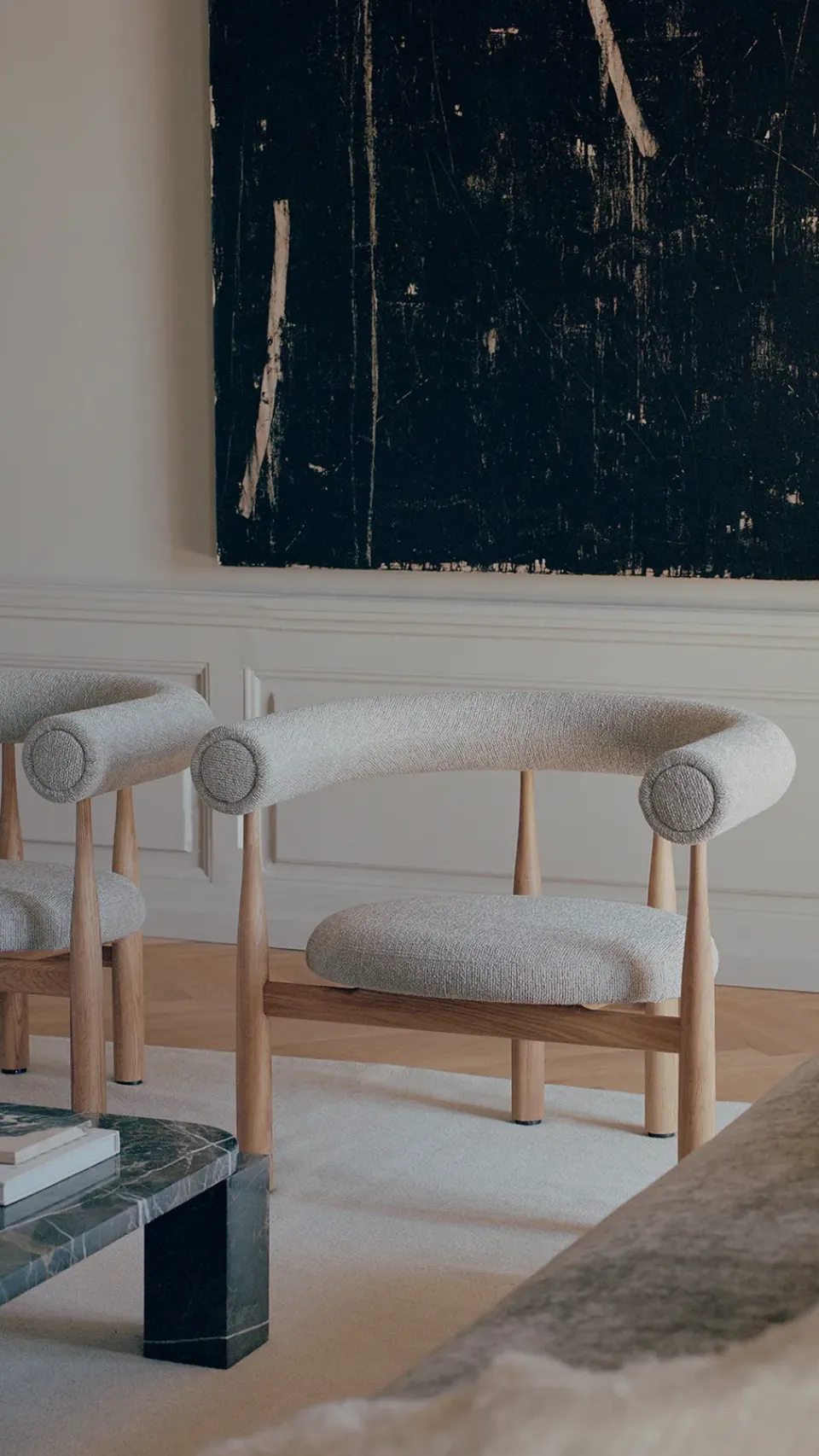 Sillón lounge Bukowski, Roble, Moss 17*New Works Sale
