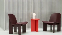Sillón lounge Chisel, a lacada color Borgoña oscuro*HAY Hot