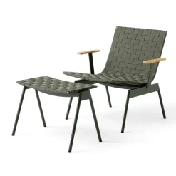 Sillón lounge con reposabrazos Ville Outdoor AV45 , Bronze green*&Tradition Discount