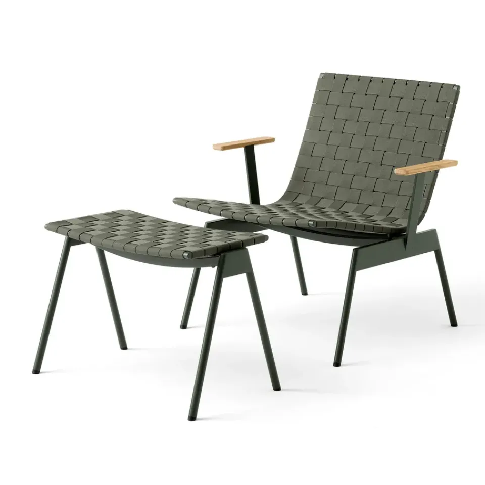 Sillón lounge con reposabrazos Ville Outdoor AV45 , Bronze green*&Tradition Discount