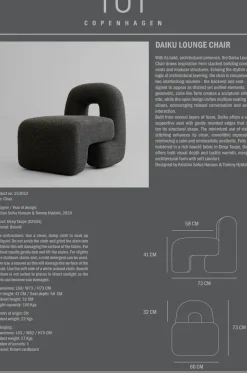 Sillón lounge Daiku, Deep taupe*101 Copenhagen Hot