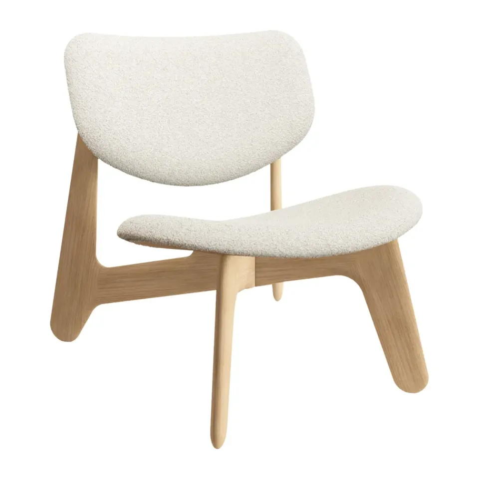 Sillón lounge Slab con asiento tapizado, Roble natural cepillado-Elle 0200 CMHR Natural*Tom Dixon Sale