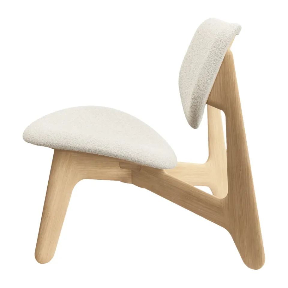 Sillón lounge Slab con asiento tapizado, Roble natural cepillado-Elle 0200 CMHR Natural*Tom Dixon Sale