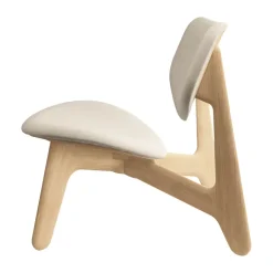 Sillón lounge Slab con asiento tapizado, Roble natural cepillado-Linara 05 CMHR Crema*Tom Dixon