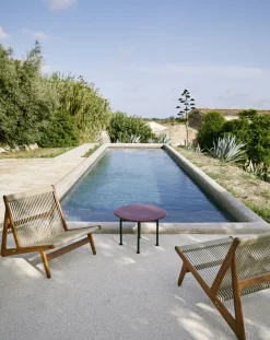 Sillón MR01 Initial outdoor lounge chair, Madera de iroko aceitada*GUBI Clearance