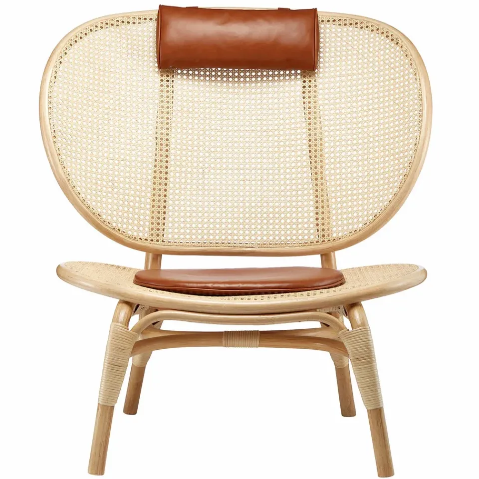 Sillón Nomad, Natural-cuero coñac*NORR11