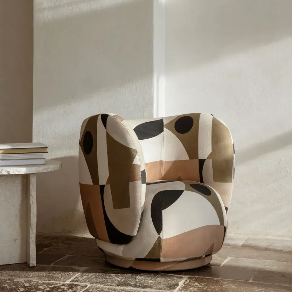 Sillón Rico lounge chair, Offwhite, brushed*Ferm Living Discount