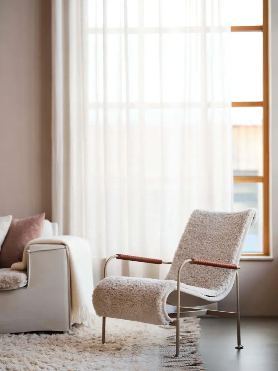 Sillón Serpentine, Piel de oveja Espresso- oscuro*Swedese Discount
