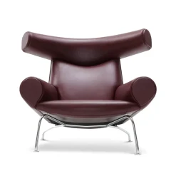Sillón Wegner Ox, Cuero max 93-cromo*Fredericia Furniture Best