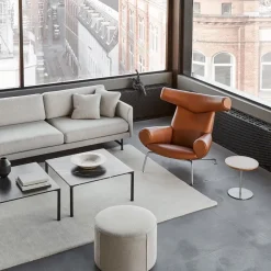 Sillón Wegner Ox, Cuero max 93-cromo*Fredericia Furniture Best