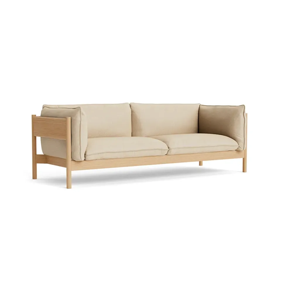 Sofá 3 plazas Arbour ECO, tela Hallingdal 220 , roble aceitado con cera*HAY New