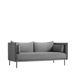 Sofá 2 plazas Silhouette, Coda 182 con patas metálicas y negras*HAY Best