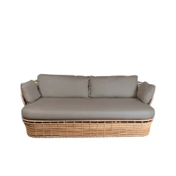 Sofá Basket de 2 plazas, Natural, cojines taupe*Cane-line Sale