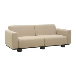 Sofá Bolster, Antracita-teddy beige, 2,5 plazas*Brafab Outlet