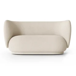 Sofá bouclé 2 plazas Rico, Wool bouclé offwhite*Ferm Living Discount