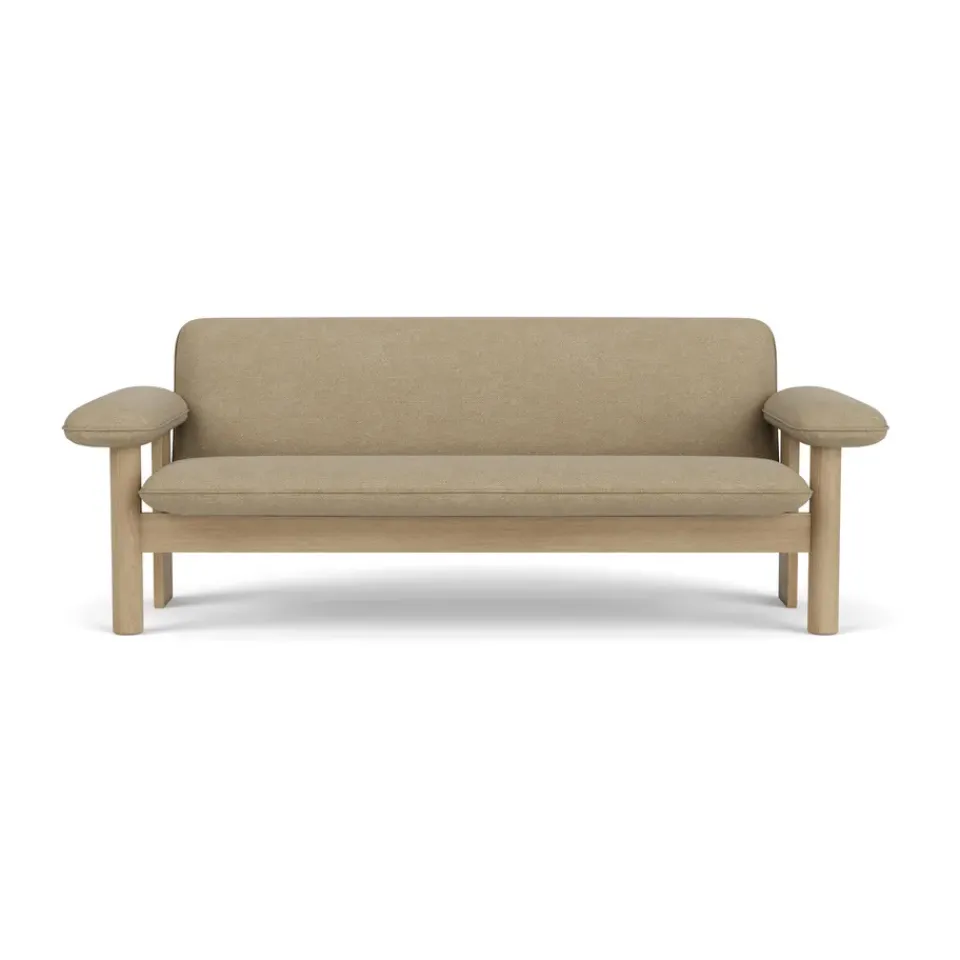 Sofá Brasilia 2 plazas, Natural oak-Audo Bouclé 02*Audo Copenhagen
