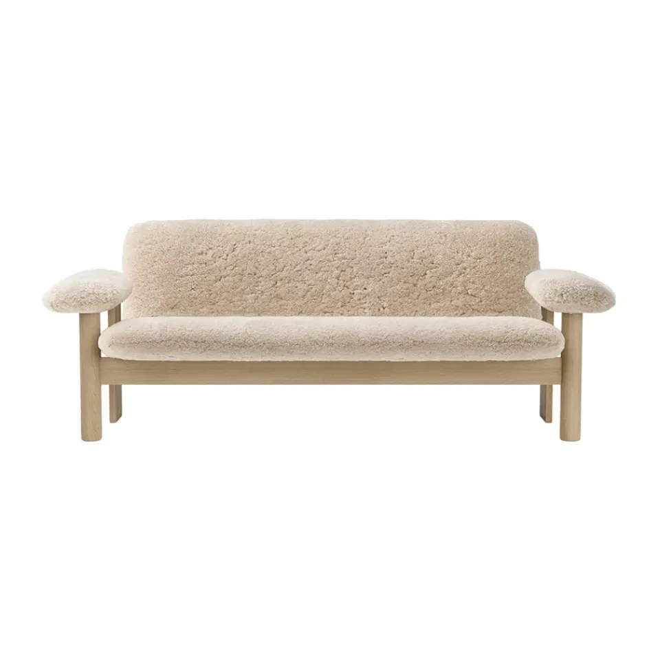 Sofá Brasilia 2 plazas, Natural oak-Nature sheepskin curly*Audo Copenhagen Online