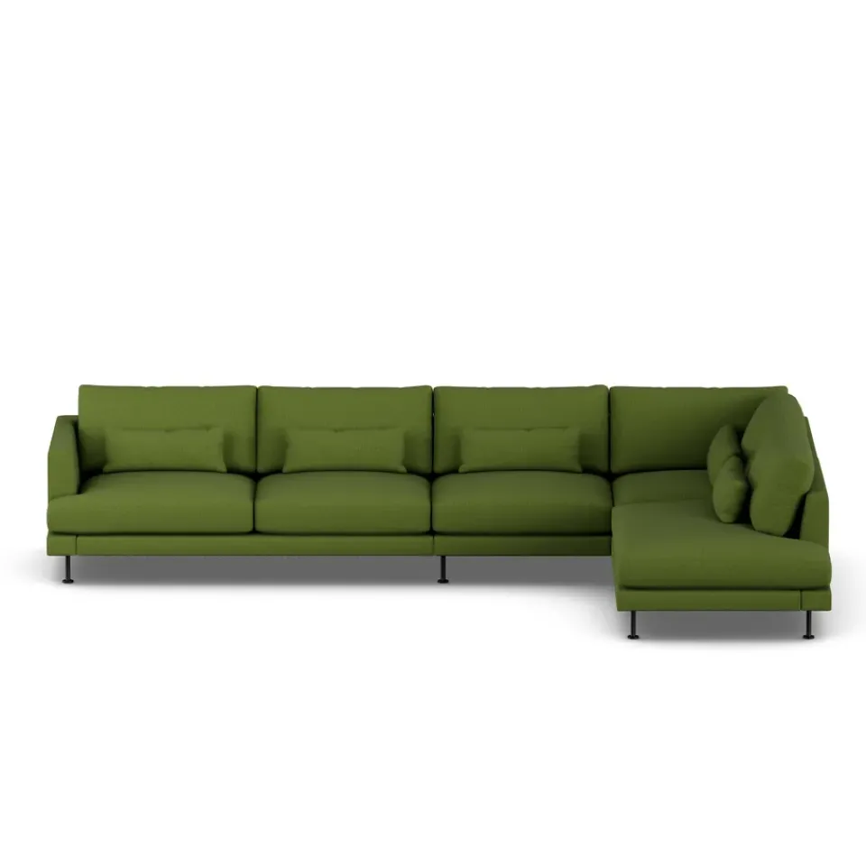Sofá Bredhult, Luiza Green 3975-acero negro, 4 plazas B1*1898 Sale