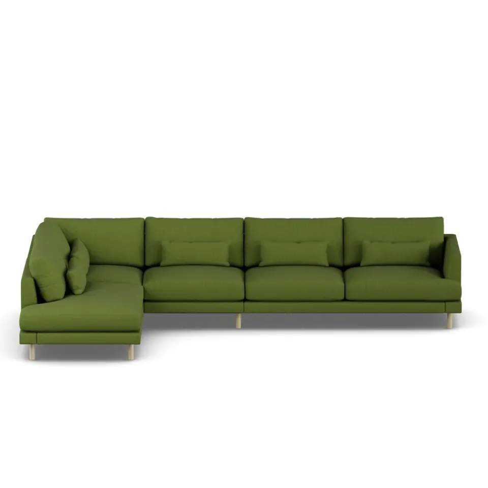 Sofá Bredhult, Luiza Green 3975-roble blanco aceitado, 4 plazas B2*1898 Discount