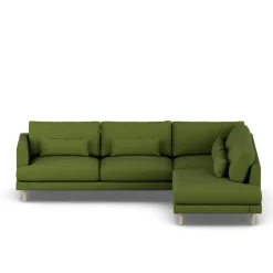 Sofá Bredhult, Luiza Green 3975-roble blanco aceitado, 3 plazas A1*1898