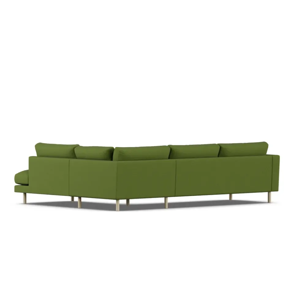 Sofá Bredhult, Luiza Green 3975-roble blanco aceitado, 3 plazas A1*1898
