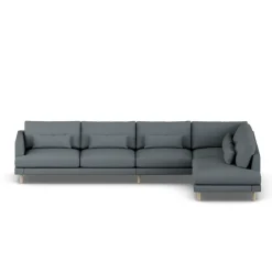 Sofá Bredhult, Same Blue 6678-roble blanco aceitado, 4 plazas B1*1898