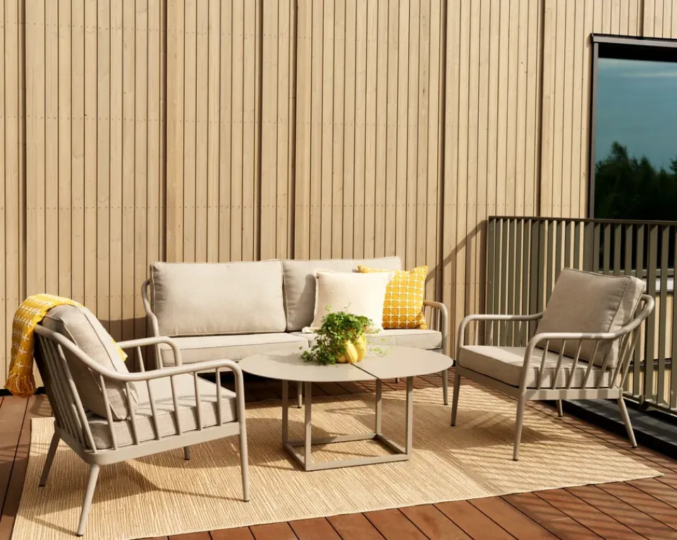 Sofá Coleville, Khaki-burlap , 3 plazas*Brafab Best