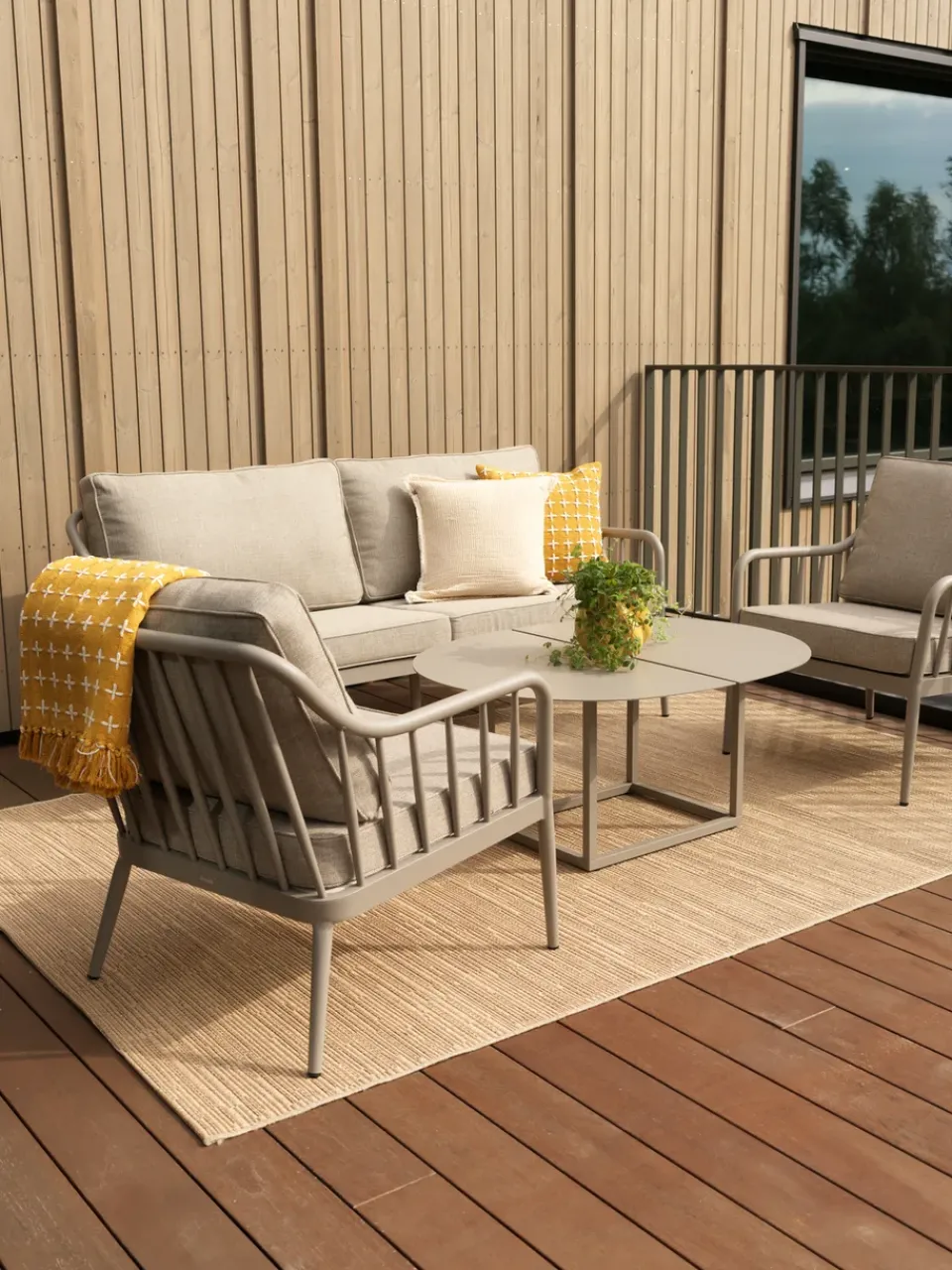 Sofá Coleville, Khaki-burlap , 3 plazas*Brafab Best