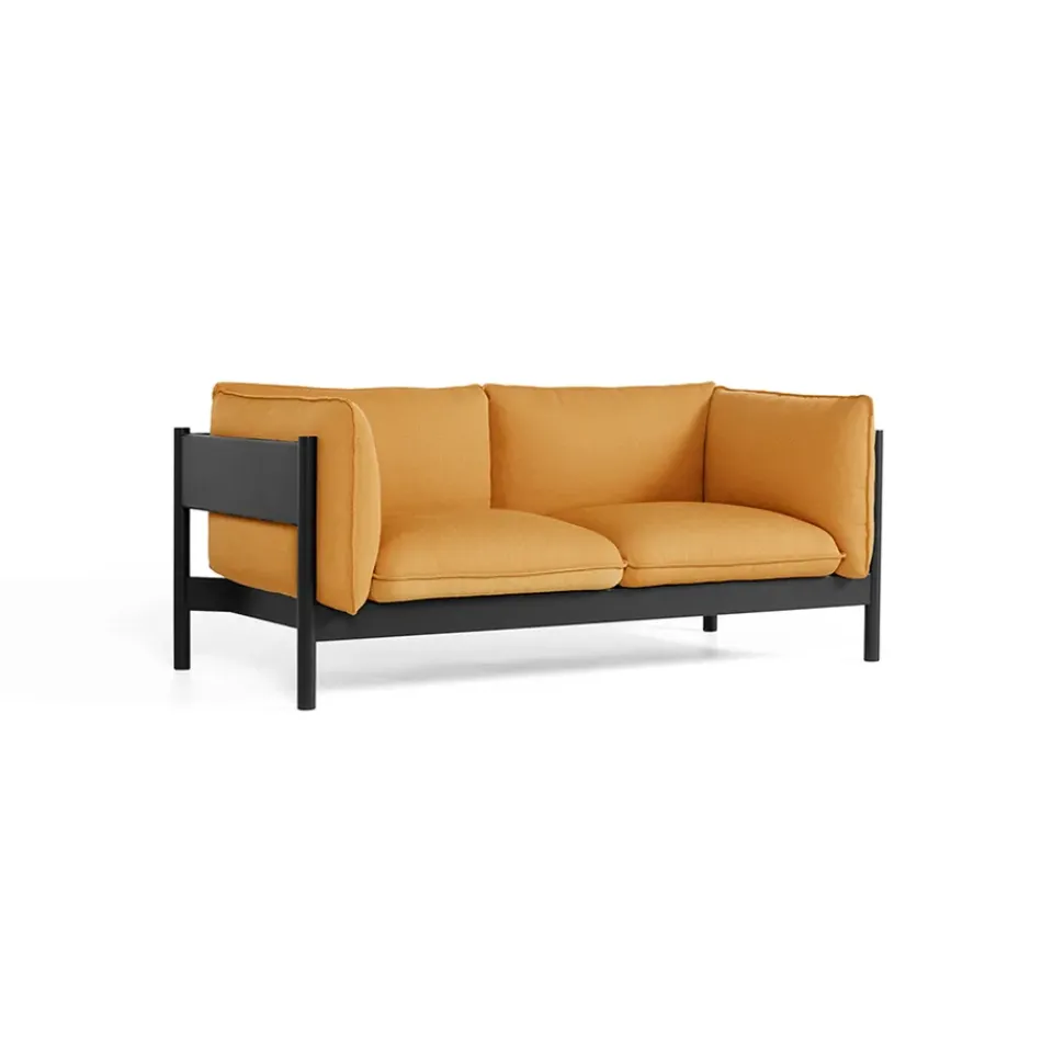 Sofá de 2 plazas Arbour ECO, Tela Vidar 472 mustard-a negra*HAY Discount
