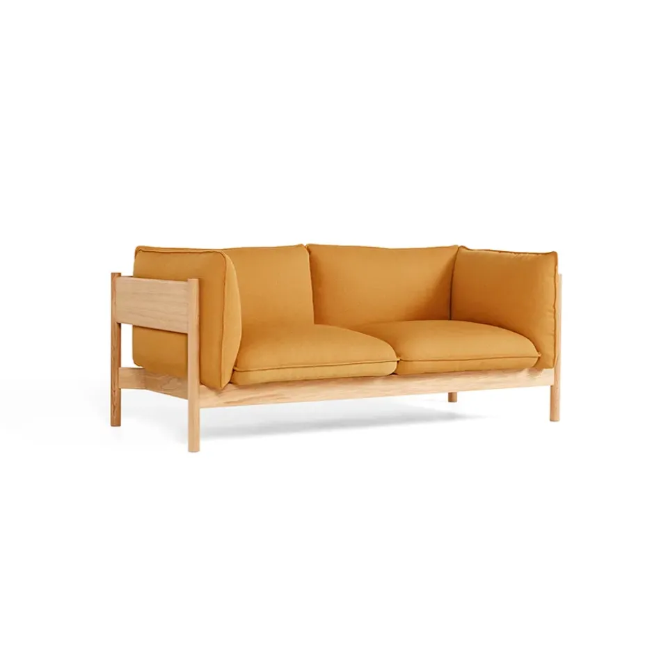 Sofá de 2 plazas Arbour ECO, Tela Vidar 472 mustard—estructura de roble aceitado*HAY Online