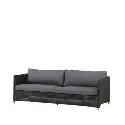 Sofá de 3 plazas Diamond weave, Natté graphite*Cane-line Discount