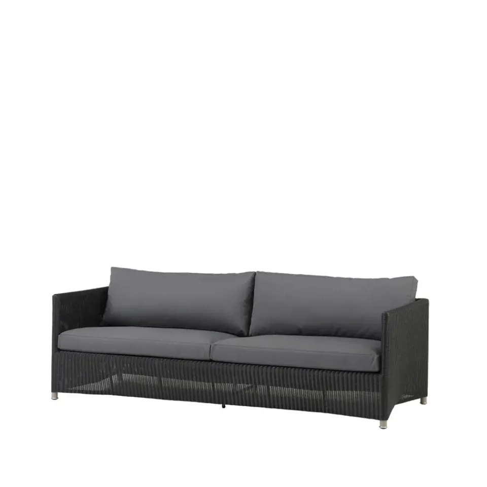Sofá de 3 plazas Diamond weave, Natté graphite*Cane-line Discount