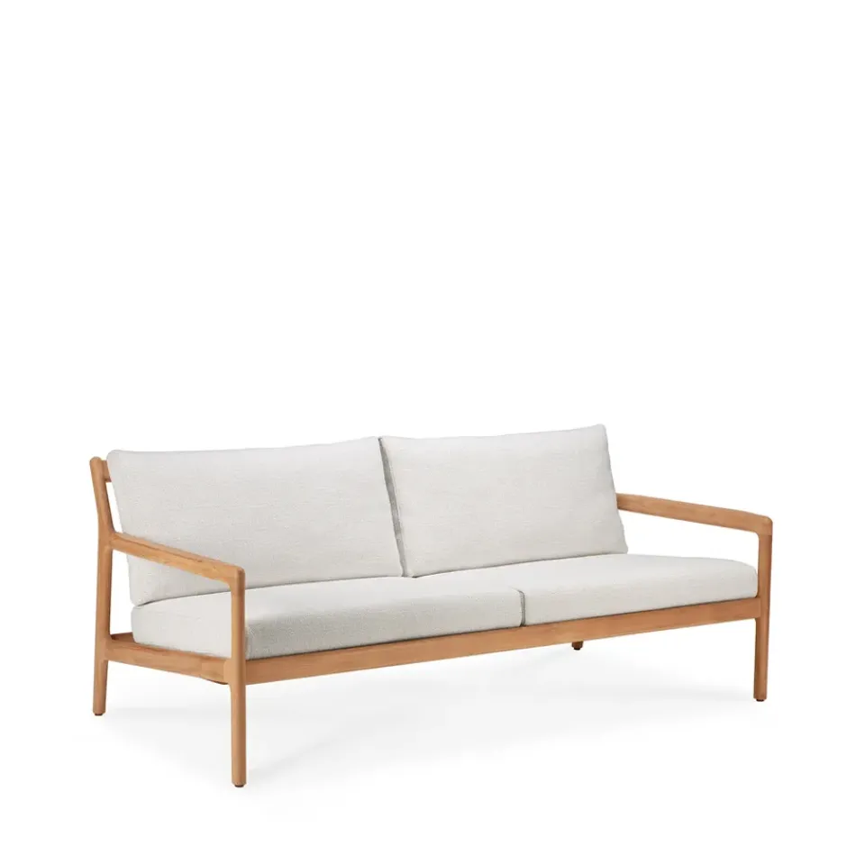Sofá de 2 plazas Jack outdoor teak, offwhite, base de teca*Ethnicraft Clearance