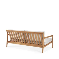 Sofá de 2 plazas Jack outdoor teak, offwhite, base de teca*Ethnicraft Clearance